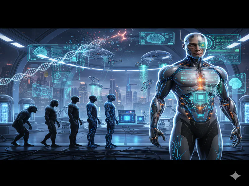 The Evolution of Mankind v2.0: "A New Generation of Cyborgs" background