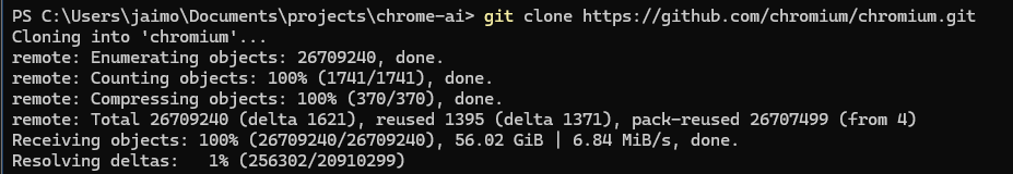 chromium git clone